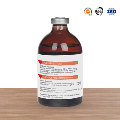 100 mg / ml Weterynaryjne leki do wstrzykiwań Ksylazyna Zastrzyk chlorowodorowy dla koni